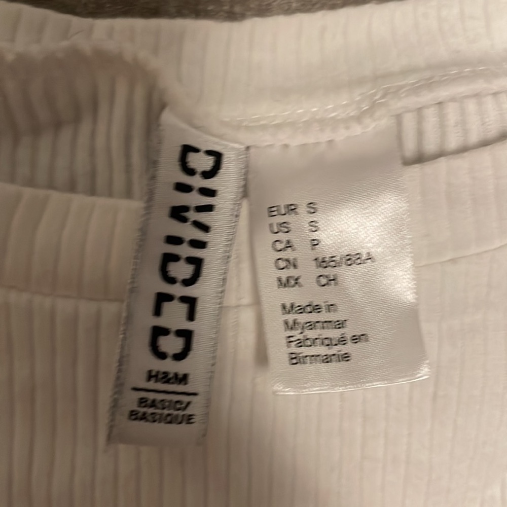 Divided White Long Sleeve Ribbed Top - Picture 2 of 3